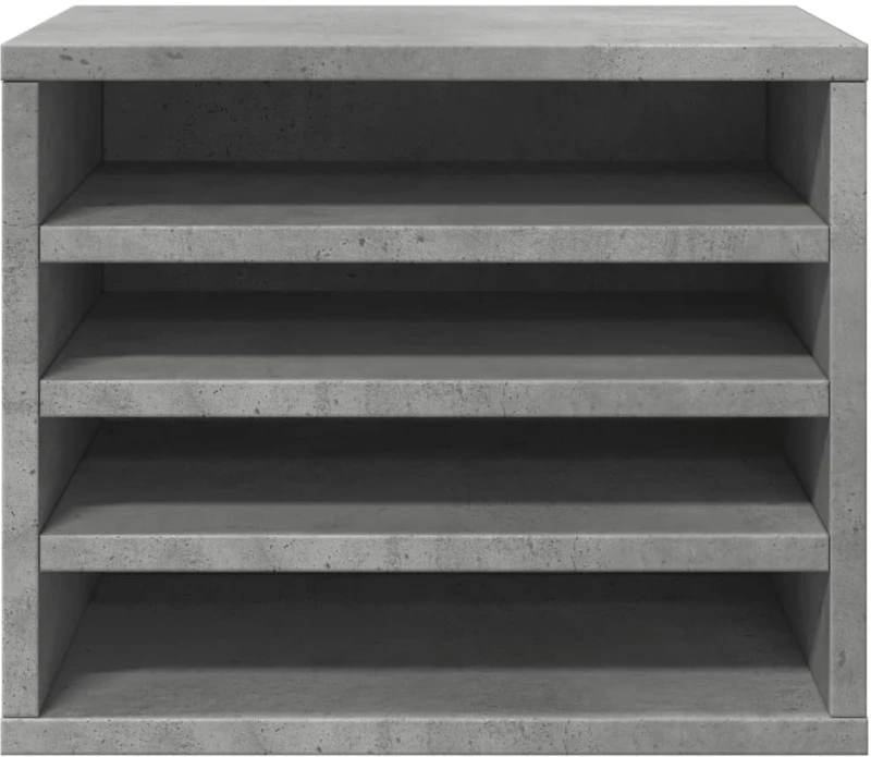 vidaXL Έπιπλο Οργάνωσης Γραφείου Γκρι Σκυρ. 36x26x29,5εκ Επεξ. Ξύλο