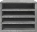 vidaXL Έπιπλο Οργάνωσης Γραφείου Γκρι Σκυρ. 36x26x29,5εκ Επεξ. Ξύλο