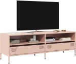 vidaXL Έπιπλο Τηλεόρασης Ροζ 135x39x43,5 εκ. Ατσάλι Ψυχρής Έλασης