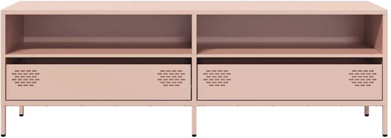 vidaXL Έπιπλο Τηλεόρασης Ροζ 135x39x43,5 εκ. Ατσάλι Ψυχρής Έλασης