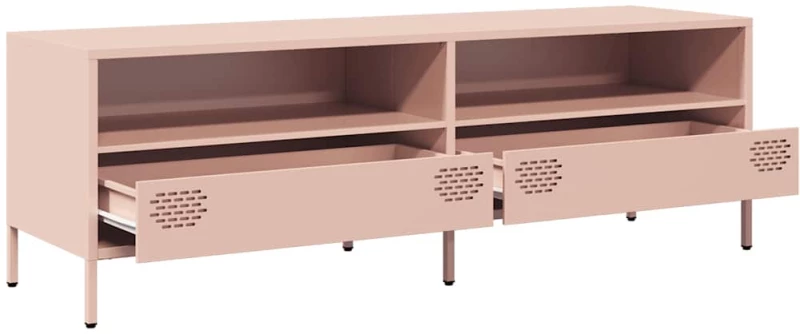 vidaXL Έπιπλο Τηλεόρασης Ροζ 135x39x43,5 εκ. Ατσάλι Ψυχρής Έλασης