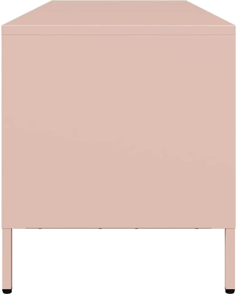 vidaXL Έπιπλο Τηλεόρασης Ροζ 135x39x43,5 εκ. Ατσάλι Ψυχρής Έλασης