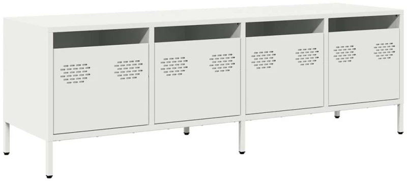 vidaXL Έπιπλο Τηλεόρασης Λευκό 135x39x43,5 εκ. Ατσάλι Ψυχρής Έλασης