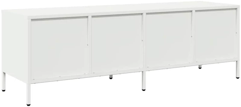 vidaXL Έπιπλο Τηλεόρασης Λευκό 135x39x43,5 εκ. Ατσάλι Ψυχρής Έλασης