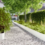 vidaXL Περιφράξεις γκαζόν 20 τεμάχια Λευκό από χάλυβα ψυχρής έλασης