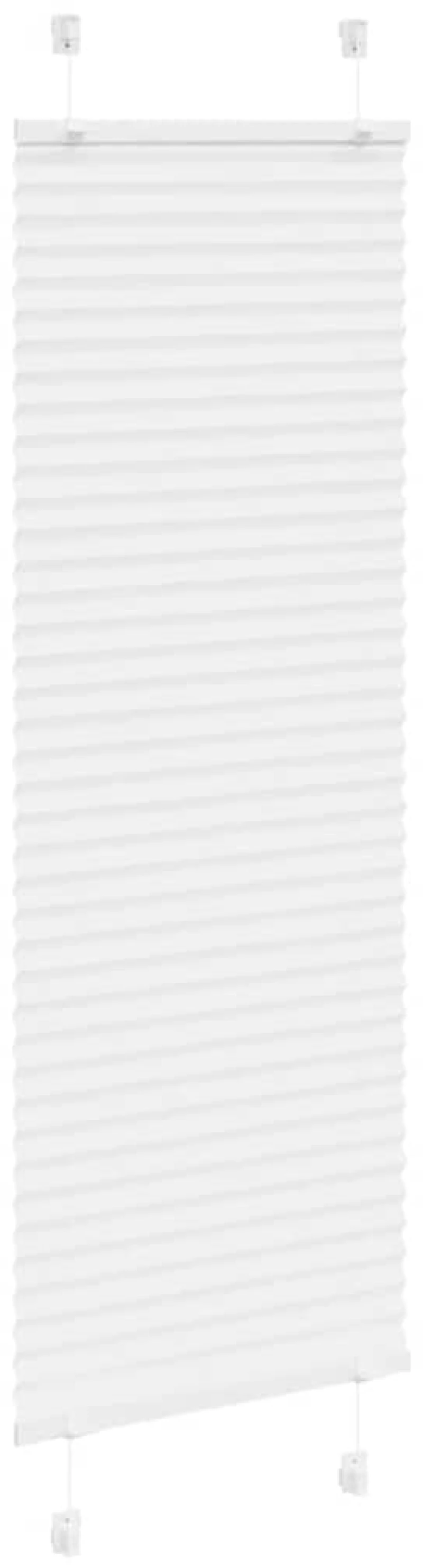vidaXL Πλισέ περσίδα Λευκό 40x150 cm Πλάτος υφάσματος 39,4 cm