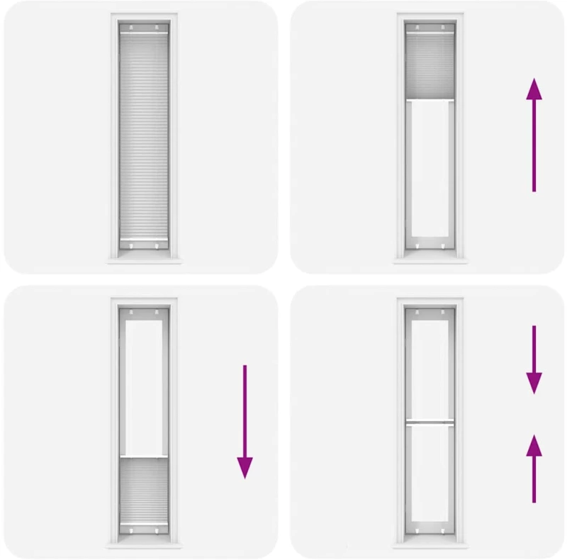 vidaXL Πλισέ περσίδα Λευκό 40x200 cm Πλάτος υφάσματος 39,4 cm
