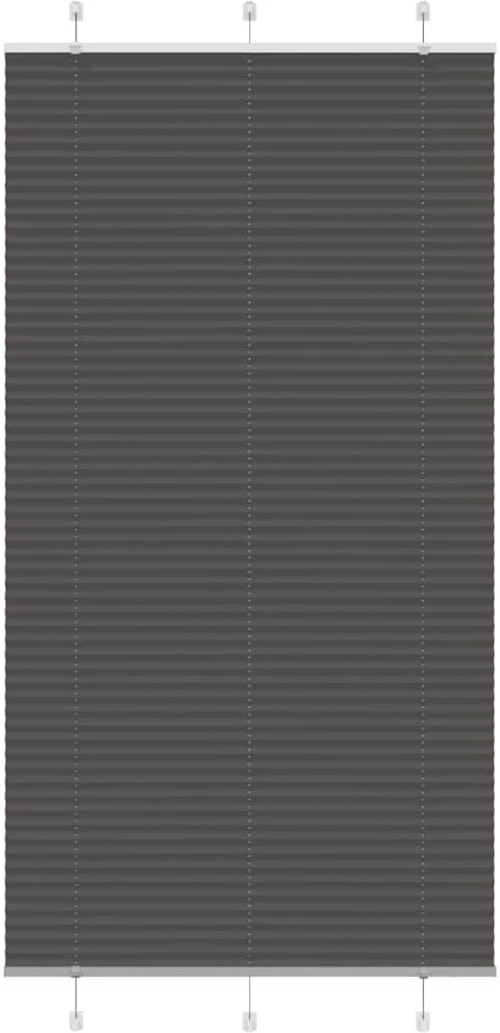vidaXL Πλισέ περσίδα Μαύρο 100x200 cm Πλάτος υφάσματος 99,4 cm