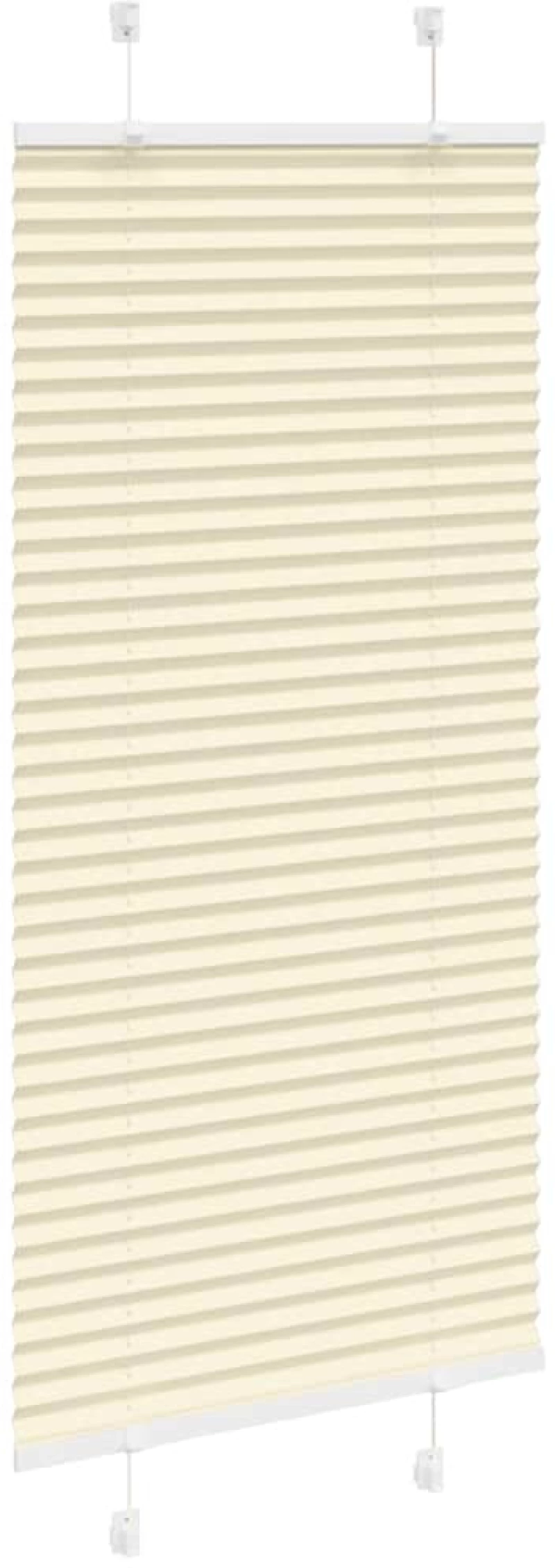 vidaXL Πλισέ περσίδα Κρέμα 55x150 cm Πλάτος υφάσματος 54,4 cm