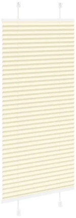 vidaXL Πλισέ περσίδα Κρέμα 55x150 cm Πλάτος υφάσματος 54,4 cm