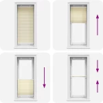 vidaXL Πλισέ περσίδα Κρέμα 55x150 cm Πλάτος υφάσματος 54,4 cm