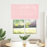 vidaXL Πλισέ περσίδα ροζ 105x150 cm Πλάτος υφάσματος 104,4 cm