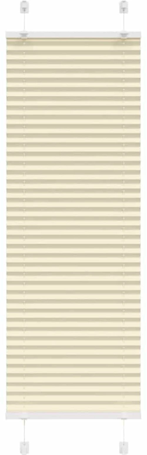 vidaXL Πλισέ περσίδα Κρέμα 50x150 cm Πλάτος υφάσματος 49,4 cm