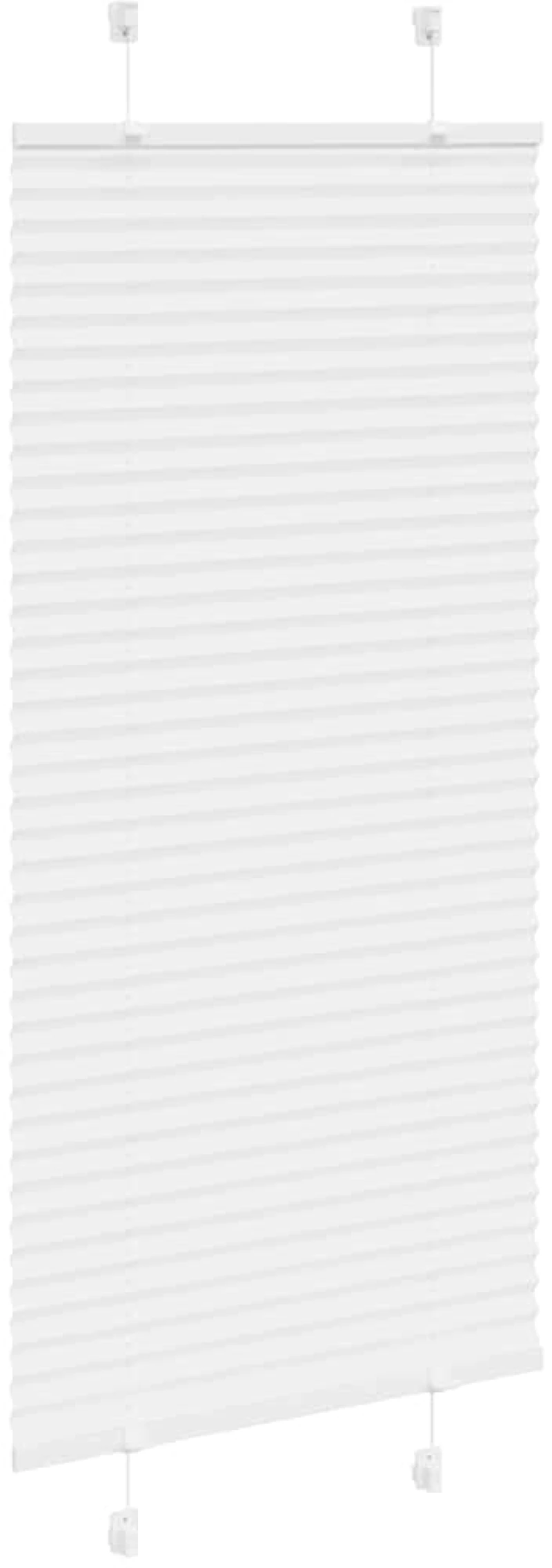 vidaXL Πλισέ περσίδα Λευκό 65x150 cm Πλάτος υφάσματος 64,4 cm