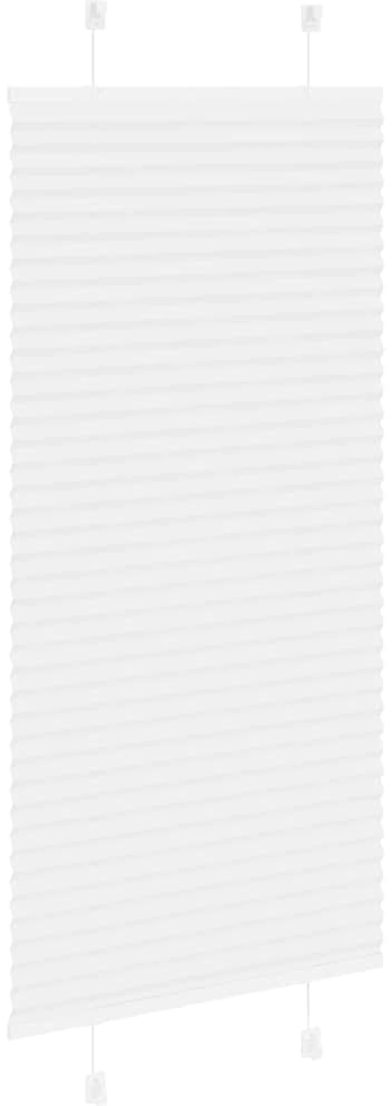 vidaXL Πλισέ περσίδα Λευκό 65x150 cm Πλάτος υφάσματος 64,4 cm