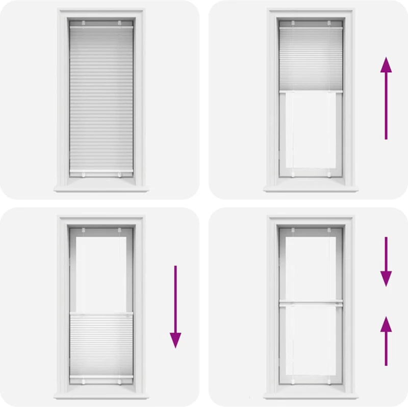 vidaXL Πλισέ περσίδα Λευκό 65x150 cm Πλάτος υφάσματος 64,4 cm