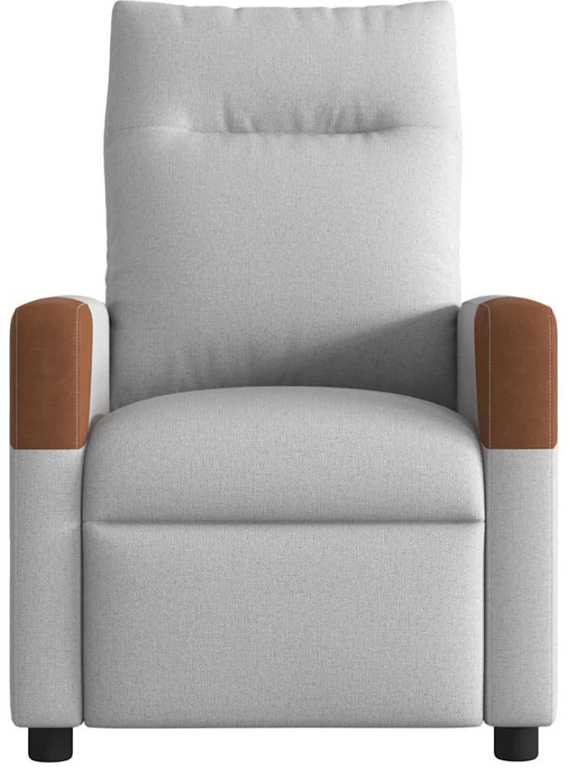 vidaXL καρέκλα ανάκλισης μασάζ Cloud Grey Fabric