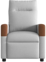 vidaXL καρέκλα ανάκλισης μασάζ Cloud Grey Fabric