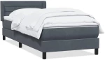 vidaXL Box Spring Κρεβάτι με στρώμα Σκούρο γκρι 80x210 εκ. Βελούδινο