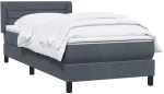 vidaXL Box Spring Κρεβάτι με στρώμα Σκούρο γκρι 80x210 εκ. Βελούδινο