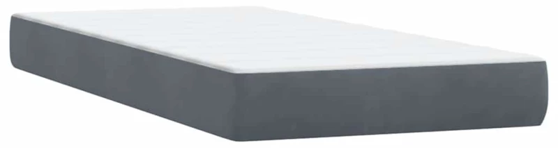 vidaXL Box Spring Κρεβάτι με στρώμα Σκούρο γκρι 80x210 εκ. Βελούδινο