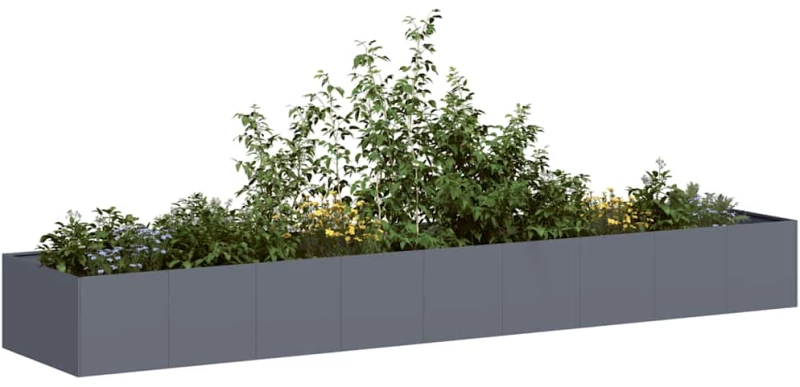 vidaXL Ζαρντινιέρα Ανθρακί 360x80x40 εκ. από Χάλυβα