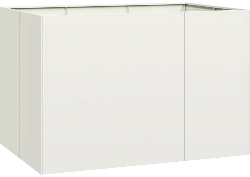 vidaXL Ζαρντινιέρα Λευκή 120x80x80 εκ. από Χάλυβα
