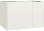 vidaXL Ζαρντινιέρα Λευκή 120x80x80 εκ. από Χάλυβα