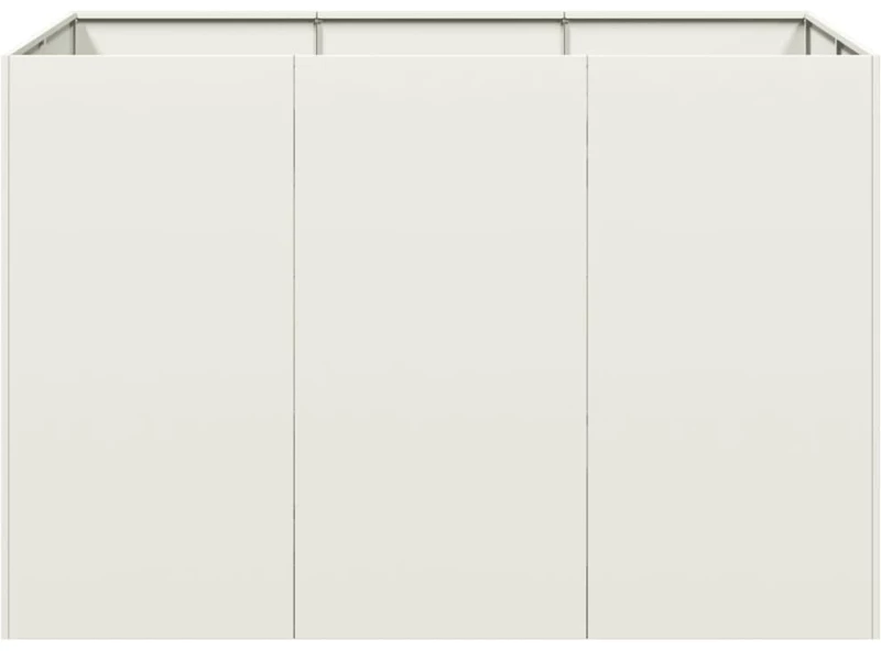 vidaXL Ζαρντινιέρα Λευκή 120x80x80 εκ. από Χάλυβα