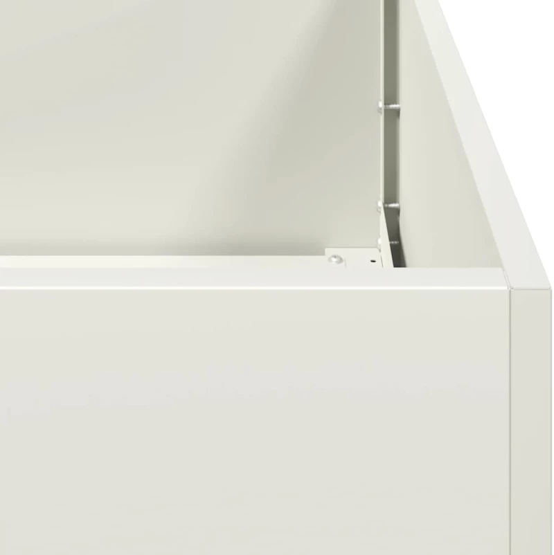 vidaXL Ζαρντινιέρα Λευκή 120x80x80 εκ. από Χάλυβα