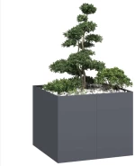 vidaXL Ζαρντινιέρα Ανθρακί 100x100x80 εκ. από Χάλυβα