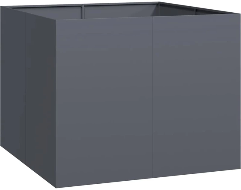 vidaXL Ζαρντινιέρα Ανθρακί 100x100x80 εκ. από Χάλυβα