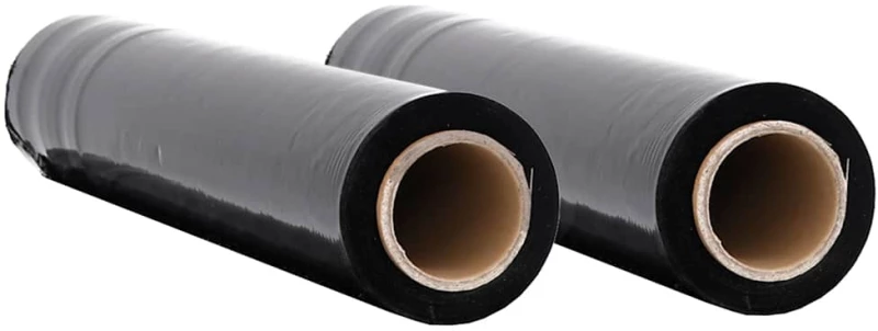 vidaXL Stretch Film 2 τεμάχια Μαύρο 30 μm 50 cm x 150 m