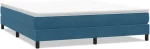 vidaXL Κρεβάτι Boxspring χωρίς Στρώμα Σκούρο Μπλε 180x210 εκ Βελούδινο