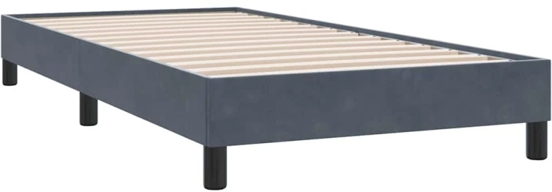 vidaXL Box Spring Κρεβάτι με στρώμα Σκούρο γκρι 80x210 εκ. Βελούδινο