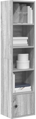 vidaXL Βιβλιοθήκη Γκρι Sonoma 31x24x127 εκ. από Επεξεργασμένο Ξύλο