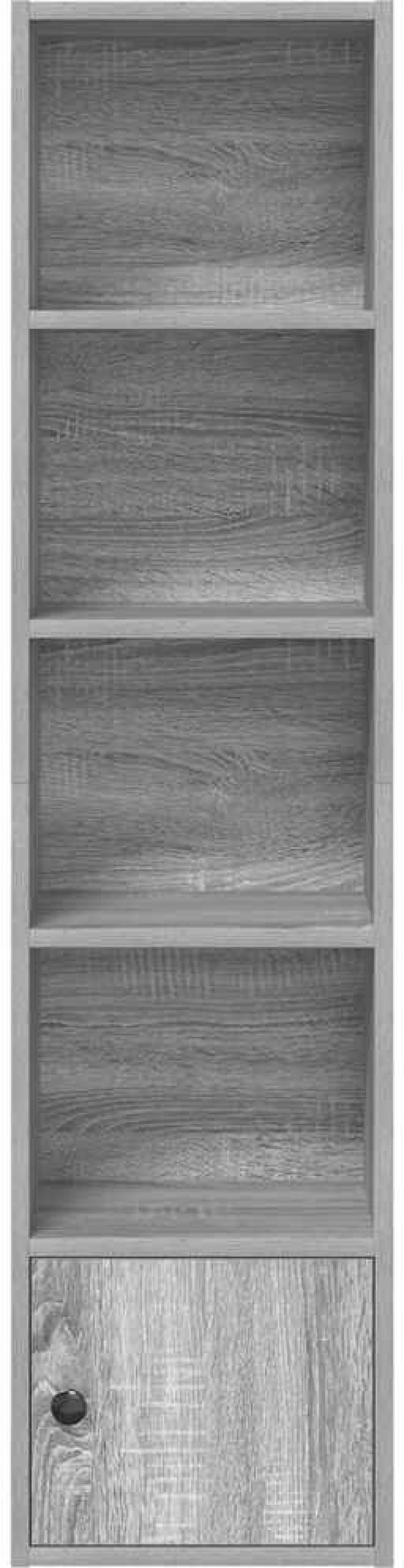 vidaXL Βιβλιοθήκη Γκρι Sonoma 31x24x127 εκ. από Επεξεργασμένο Ξύλο