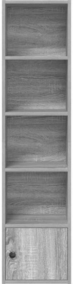 vidaXL Βιβλιοθήκη Γκρι Sonoma 31x24x127 εκ. από Επεξεργασμένο Ξύλο
