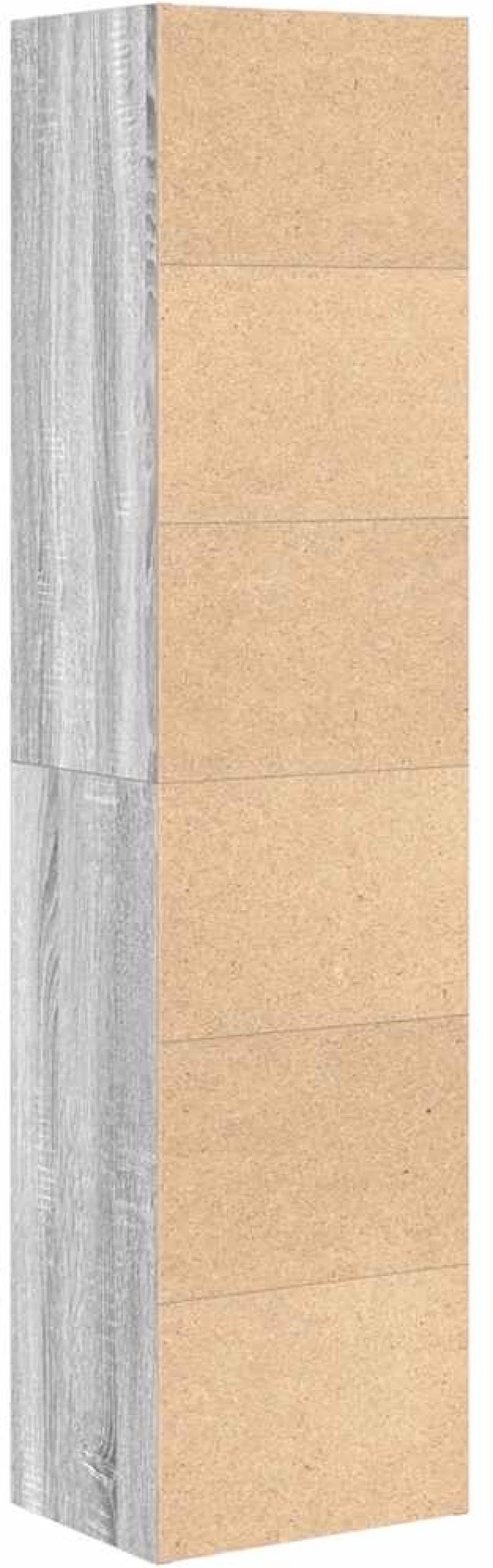 vidaXL Βιβλιοθήκη Γκρι Sonoma 31x24x127 εκ. από Επεξεργασμένο Ξύλο