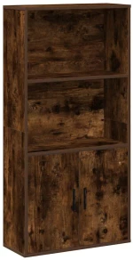 vidaXL Βιβλιοθήκη Καπνιστή Δρυς 60x24x120 εκ. από Επεξεργασμένο Ξύλο