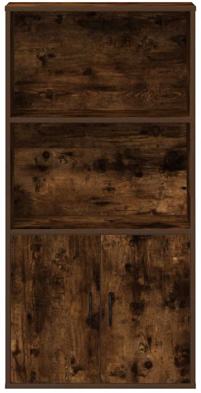 vidaXL Βιβλιοθήκη Καπνιστή Δρυς 60x24x120 εκ. από Επεξεργασμένο Ξύλο