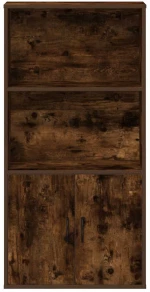 vidaXL Βιβλιοθήκη Καπνιστή Δρυς 60x24x120 εκ. από Επεξεργασμένο Ξύλο