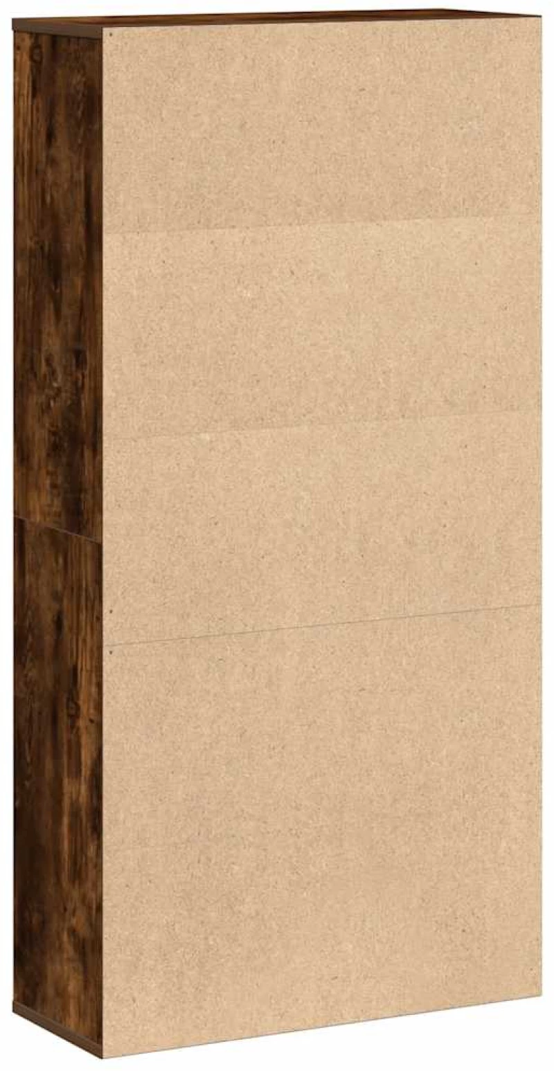 vidaXL Βιβλιοθήκη Καπνιστή Δρυς 60x24x120 εκ. από Επεξεργασμένο Ξύλο