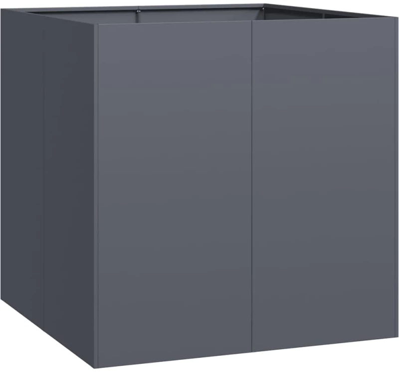 vidaXL Ζαρντινιέρα Ανθρακί 80x80x80 εκ. από Χάλυβα