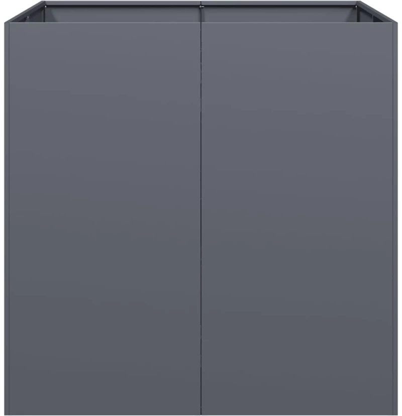 vidaXL Ζαρντινιέρα Ανθρακί 80x80x80 εκ. από Χάλυβα