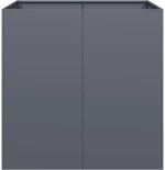 vidaXL Ζαρντινιέρα Ανθρακί 80x80x80 εκ. από Χάλυβα
