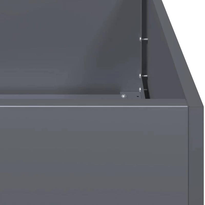 vidaXL Ζαρντινιέρα Ανθρακί 80x80x80 εκ. από Χάλυβα