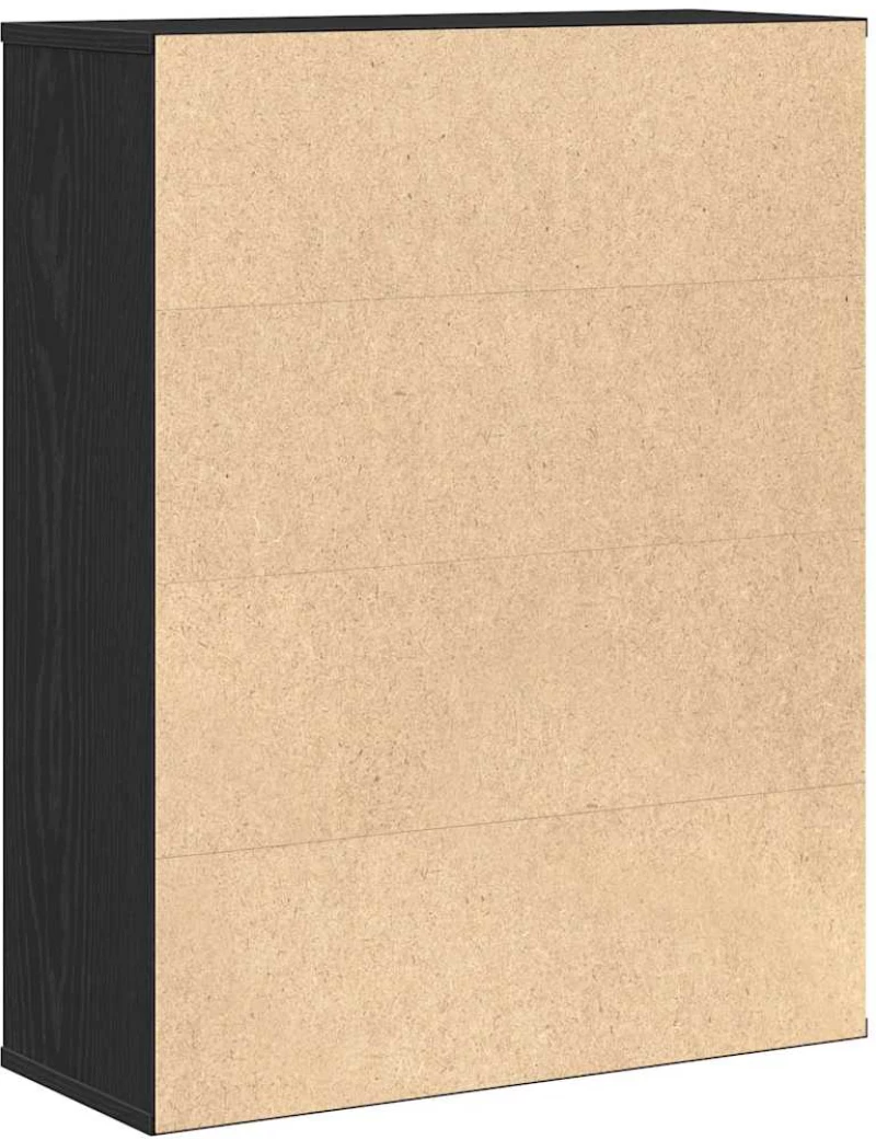vidaXL Βιβλιοθήκη Μαύρη Δρυς 60x24x76,5 εκ. Κατασκευασμένο ξύλο