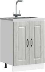vidaXL Ντουλάπι βάσης νεροχύτη Kalmar Γκρι Sonoma 60x46x81,5 εκ.
