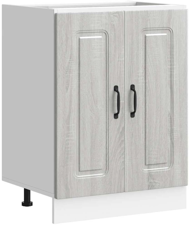 vidaXL Ντουλάπι βάσης νεροχύτη Kalmar Γκρι Sonoma 60x46x81,5 εκ.